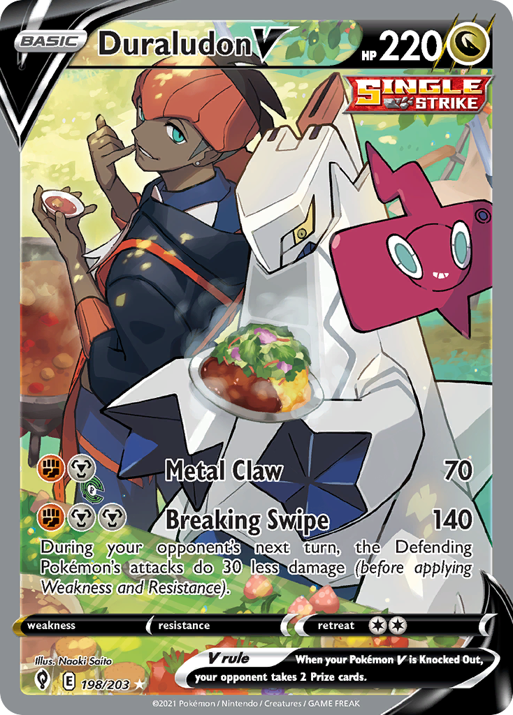 Duraludon V - Evolving Skies - #198 - Pokemon TCG card