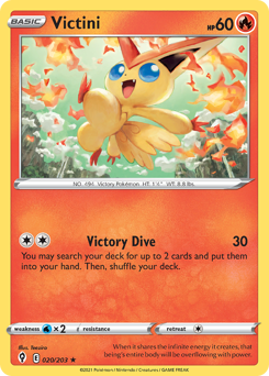 Victini #20 Victini - Evolving Skies - #20 - Pokemon TCG card