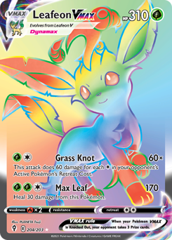Leafeon VMAX #204 Leafeon VMAX - Evolving Skies - #204 - Pokemon TCG card