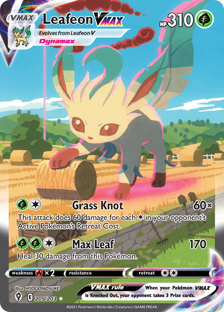 Leafeon VMAX - Evolving Skies - #205 - Pokemon TCG card