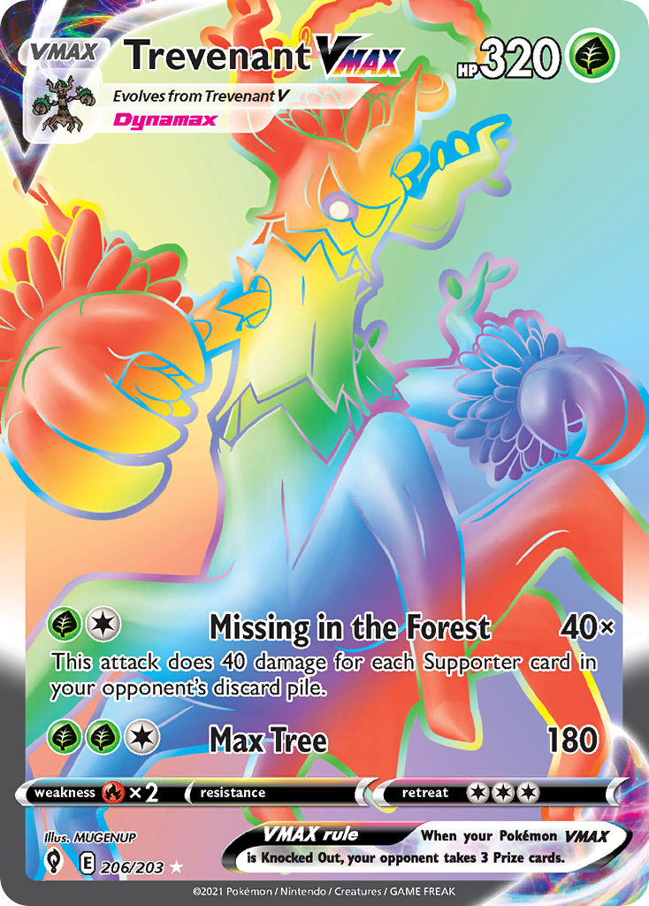 Trevenant VMAX - Evolving Skies - #206 - Pokemon TCG card