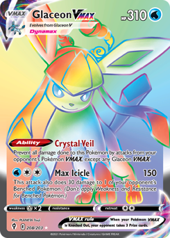 Glaceon VMAX #208 Glaceon VMAX - Evolving Skies - #208 - Pokemon TCG card