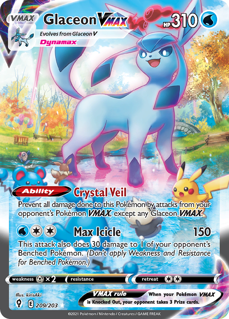 Glaceon VMAX - Evolving Skies - #209 - Pokemon TCG card