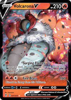 Volcarona V #21 Volcarona V - Evolving Skies - #21 - Pokemon TCG card