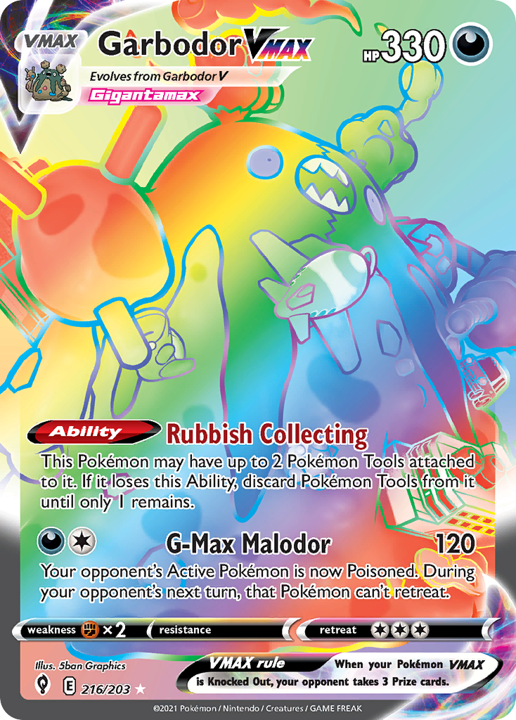 Garbodor VMAX - Evolving Skies - #216 - Pokemon TCG card
