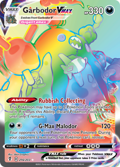 Garbodor VMAX - Evolving Skies - #216 - Pokemon TCG card