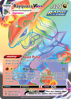 Rayquaza VMAX #217 Rayquaza VMAX - Evolving Skies - #217 - Pokemon TCG card