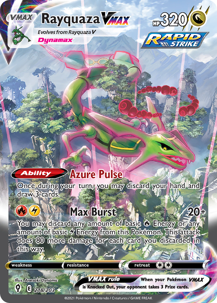 Rayquaza VMAX - Evolving Skies - #218 - Pokemon TCG card