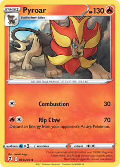 Pyroar - Evolving Skies - #23 - Pokemon TCG card