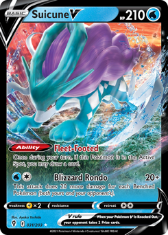 Suicune V #31 Suicune V - Evolving Skies - #31 - Pokemon TCG card