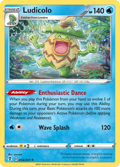 Ludicolo - Evolving Skies - #34 - Pokemon TCG card