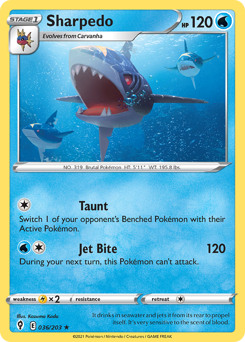 Sharpedo #36 Sharpedo - Evolving Skies - #36 - Pokemon TCG card