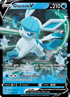 Glaceon V - Evolving Skies - #40 - Pokemon TCG card