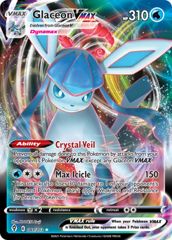 Glaceon VMAX #41 Glaceon VMAX - Evolving Skies - #41 - Pokemon TCG card