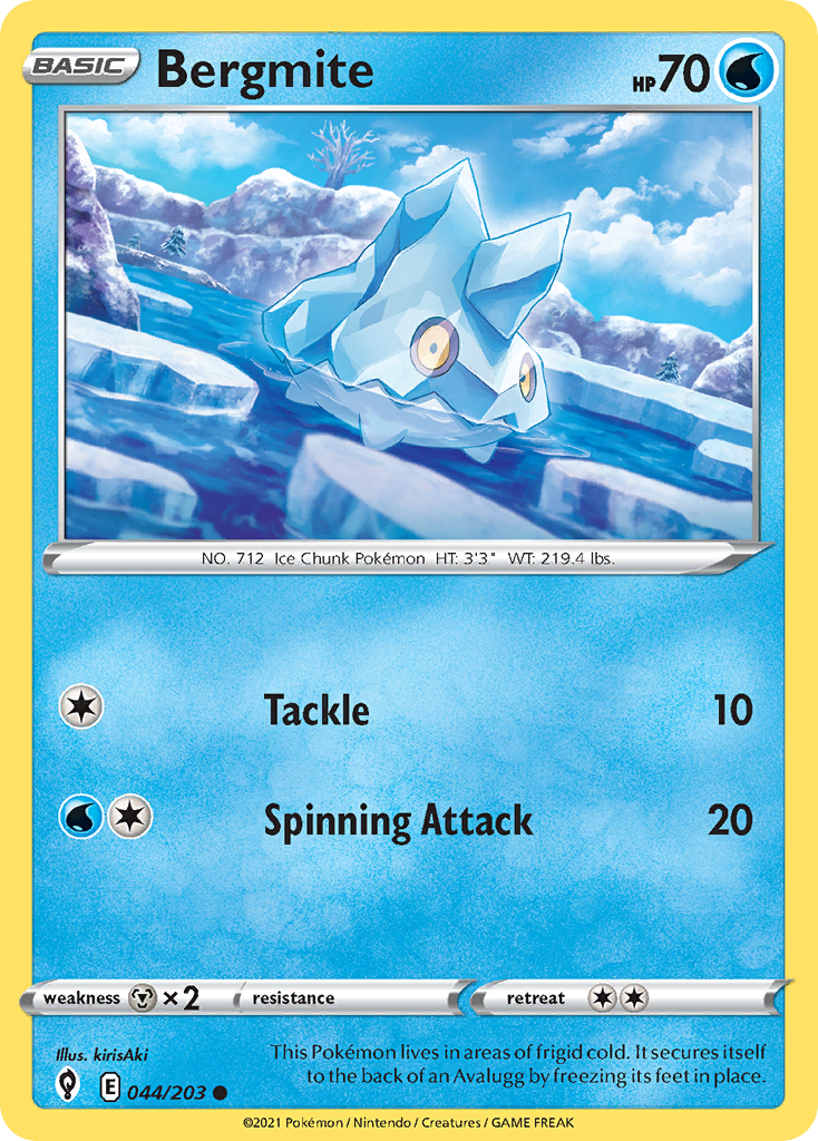 Bergmite - Evolving Skies - #44 - Pokemon TCG card