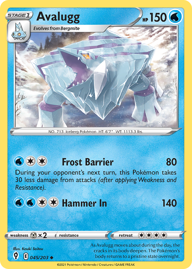 Avalugg - Evolving Skies - #45 - Pokemon TCG card