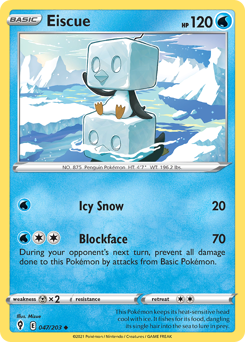 Eiscue #47 Eiscue - Evolving Skies - #47 - Pokemon TCG card