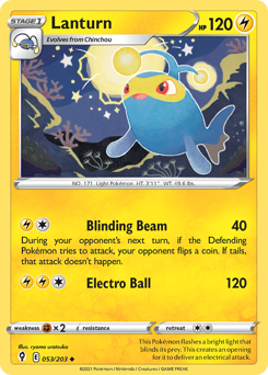 Lanturn - Evolving Skies - #53 - Pokemon TCG card