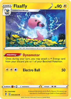 Flaaffy #55 Flaaffy - Evolving Skies - #55 - Pokemon TCG card