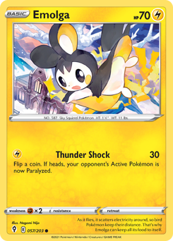 Emolga #57 Emolga - Evolving Skies - #57 - Pokemon TCG card