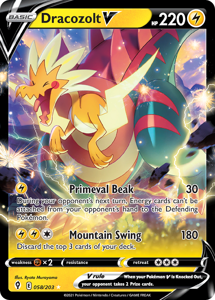 Dracozolt V - Evolving Skies - #58 - Pokemon TCG card