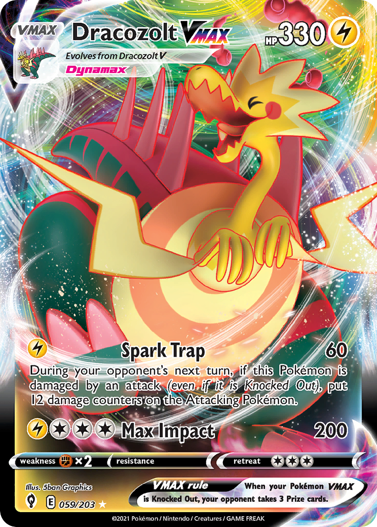 Dracozolt VMAX - Evolving Skies - #59 - Pokemon TCG card