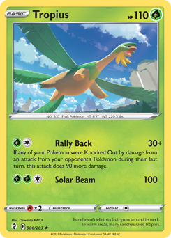 Tropius #6 Tropius - Evolving Skies - #6 - Pokemon TCG card