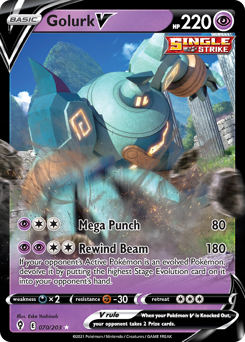 Golurk V #70 Golurk V - Evolving Skies - #70 - Pokemon TCG card