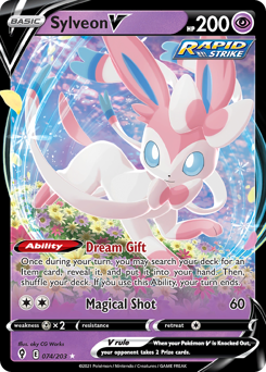 Sylveon V #74 Sylveon V - Evolving Skies - #74 - Pokemon TCG card