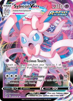 Sylveon VMAX #75 Sylveon VMAX - Evolving Skies - #75 - Pokemon TCG card