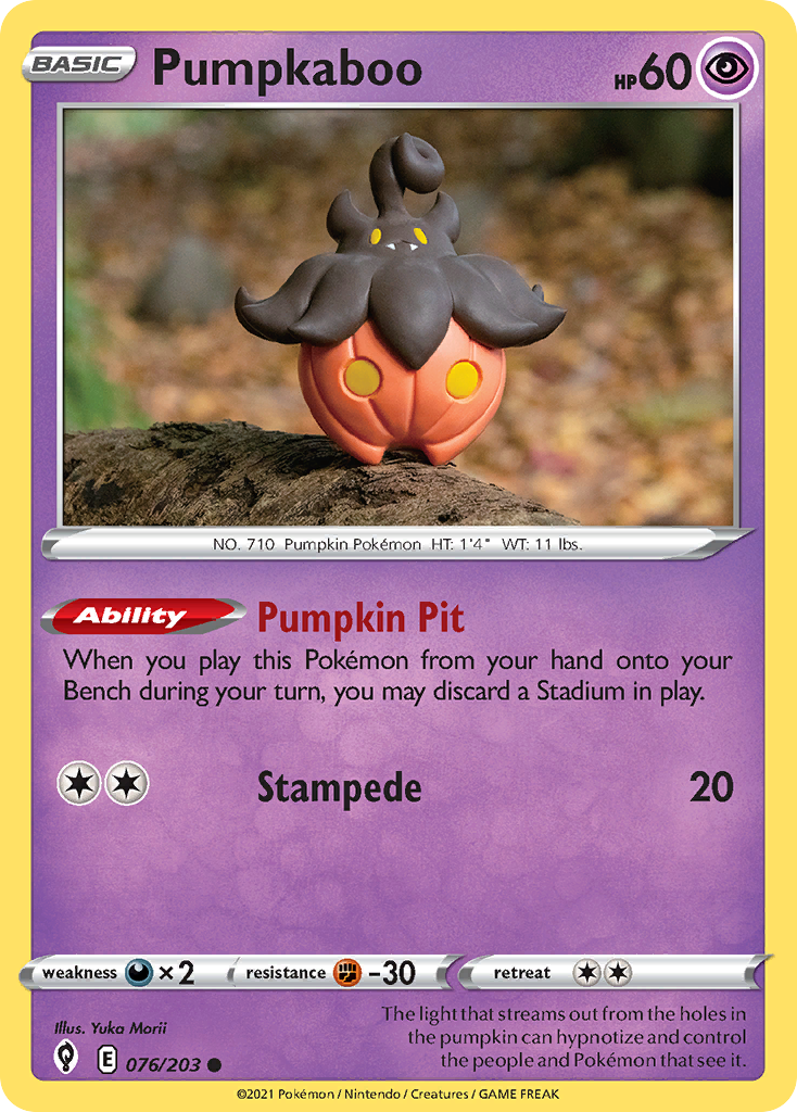 Pumpkaboo - Evolving Skies - #76 - Pokemon TCG card
