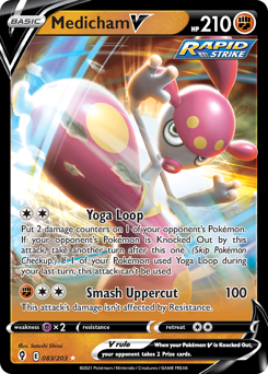 Medicham V #83 Medicham V - Evolving Skies - #83 - Pokemon TCG card