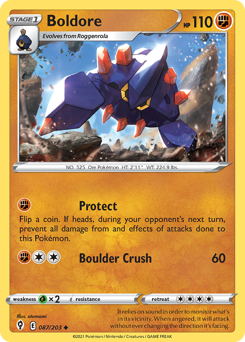 Boldore #87 Boldore - Evolving Skies - #87 - Pokemon TCG card