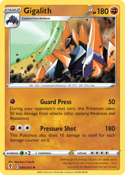 Gigalith #88 Gigalith - Evolving Skies - #88 - Pokemon TCG card
