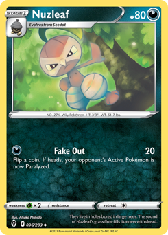 Nuzleaf #96 Nuzleaf - Evolving Skies - #96 - Pokemon TCG card