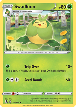 Swadloon - Fusion Strike - #10 - Pokemon TCG card