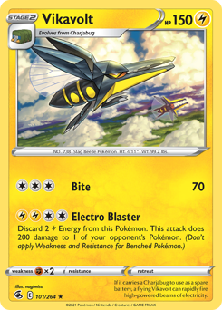 Vikavolt - Fusion Strike - #101 - Pokemon TCG card