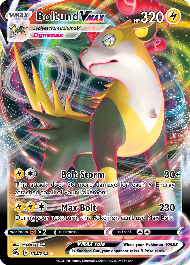 Boltund VMAX - Fusion Strike - #104 - Pokemon TCG card