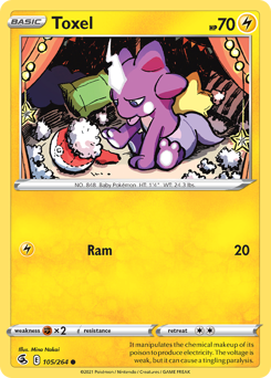 Toxel #105 Toxel - Fusion Strike - #105 - Pokemon TCG card