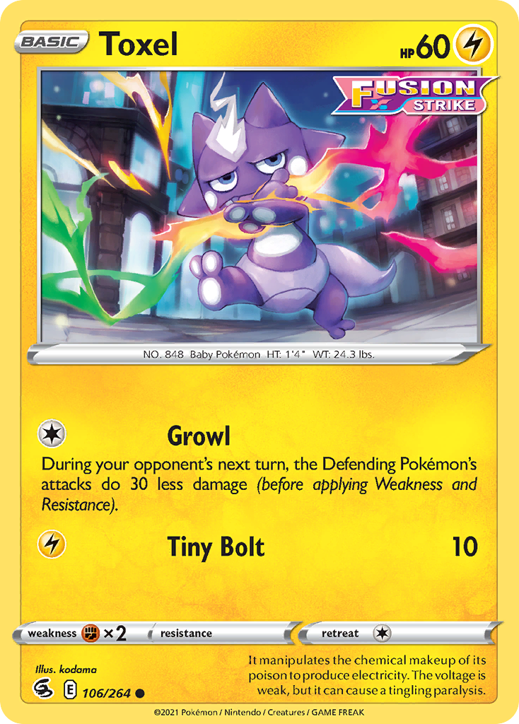 Toxel - Fusion Strike - #106 - Pokemon TCG card