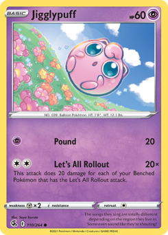 Jigglypuff #110 Jigglypuff - Fusion Strike - #110 - Pokemon TCG card