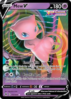 Mew V - Fusion Strike - #113 - Pokemon TCG card