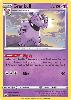 Granbull - Fusion Strike - #116 - Pokemon TCG card