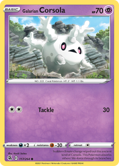 Galarian Corsola - Fusion Strike - #117 - Pokemon TCG card