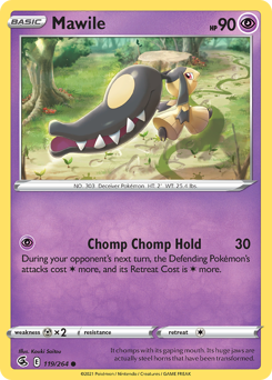 Mawile #119 Mawile - Fusion Strike - #119 - Pokemon TCG card