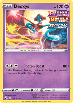 Deoxys #120 Deoxys - Fusion Strike - #120 - Pokemon TCG card