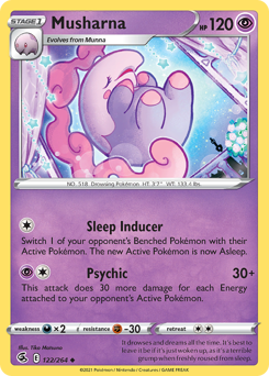 Musharna #122 Musharna - Fusion Strike - #122 - Pokemon TCG card