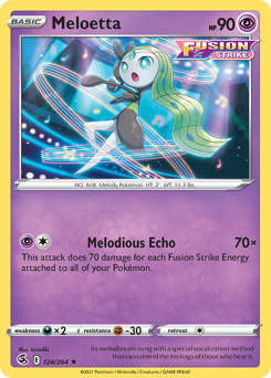 Meloetta #124 Meloetta - Fusion Strike - #124 - Pokemon TCG card