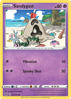 Sandygast - Fusion Strike - #125 - Pokemon TCG card