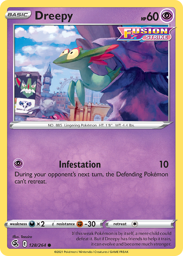 Dreepy - Fusion Strike - #128 - Pokemon TCG card